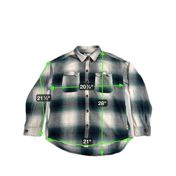 Hollister Women's M Green Plaid Shirt Collared Long Sleeve Boyfriend Fit Casual - Picture 2 of 4